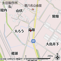 愛知県豊橋市賀茂町長畑周辺の地図