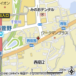 関西マツダ箕面西宿店周辺の地図