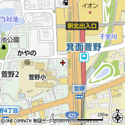 ＪＡ大阪北部萱野周辺の地図