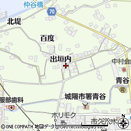 京都府城陽市中（出垣内）周辺の地図