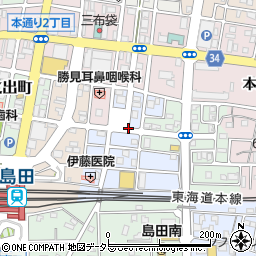 静岡県島田市大川町周辺の地図