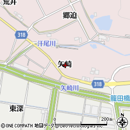 愛知県西尾市吉良町駮馬矢崎周辺の地図