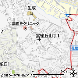 兵庫県宝塚市雲雀丘山手周辺の地図