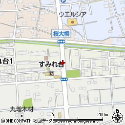 静岡県焼津市すみれ台周辺の地図