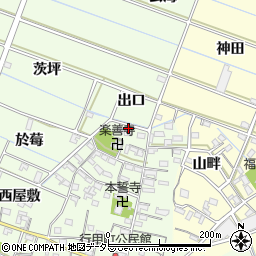愛知県西尾市行用町東屋敷158周辺の地図