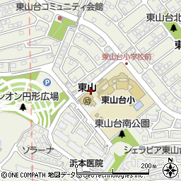 兵庫県西宮市東山台周辺の地図