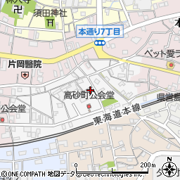 静岡県島田市高砂町周辺の地図