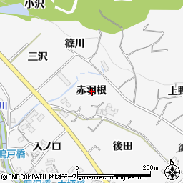 愛知県豊川市御津町豊沢赤羽根周辺の地図