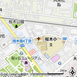 豊川市役所　さくらぎ児童館周辺の地図