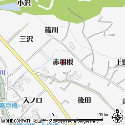 愛知県豊川市御津町豊沢（赤羽根）周辺の地図