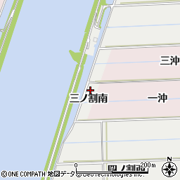 愛知県西尾市中根町三ノ割南周辺の地図