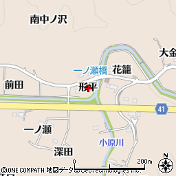 愛知県額田郡幸田町深溝形平周辺の地図