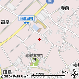 愛知県豊川市麻生田町周辺の地図