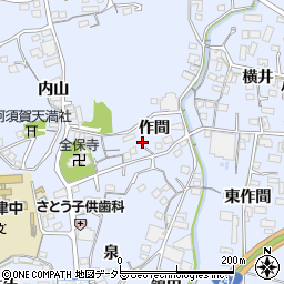 愛知県蒲郡市竹谷町作間周辺の地図