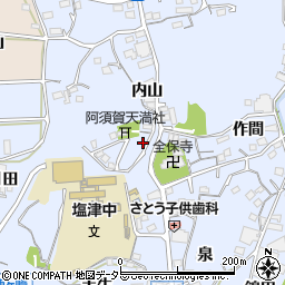 愛知県蒲郡市竹谷町内山71周辺の地図