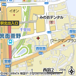 麺や 六三六 別邸 箕面店周辺の地図