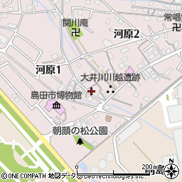 大井川川越遺跡周辺の地図