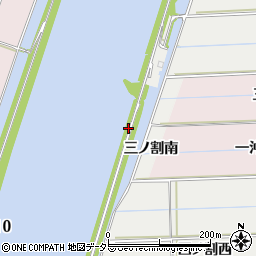 愛知県西尾市中根町三ノ割西周辺の地図