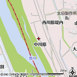 愛知県豊橋市賀茂町中川原周辺の地図