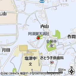 愛知県蒲郡市竹谷町内山68-1周辺の地図