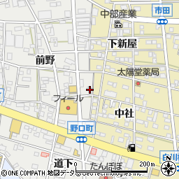 愛知県豊川市野口町（前野）周辺の地図