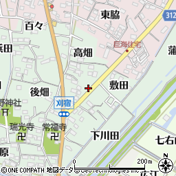 愛知県西尾市刈宿町敷田32-1周辺の地図