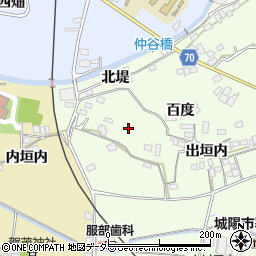 京都府城陽市中百度周辺の地図