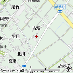 愛知県西尾市横手町古泓19周辺の地図