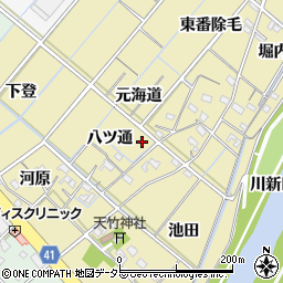 愛知県西尾市天竹町周辺の地図