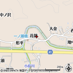 愛知県額田郡幸田町深溝花籠50周辺の地図