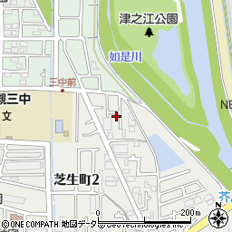 大阪府高槻市芝生町2丁目62周辺の地図