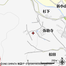 愛知県豊川市御津町豊沢弥勒寺周辺の地図