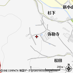 愛知県豊川市御津町豊沢（弥勒寺）周辺の地図