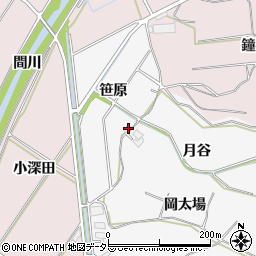 愛知県豊橋市石巻小野田町笹原周辺の地図