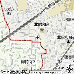 大阪府高槻市北昭和台町周辺の地図