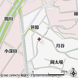 愛知県豊橋市石巻小野田町（笹原）周辺の地図