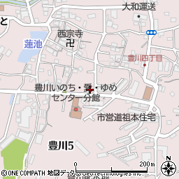 道祖本１号公園トイレ周辺の地図