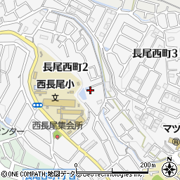 大阪府枚方市長尾西町周辺の地図