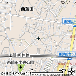 兵庫県姫路市広畑区（西蒲田）周辺の地図