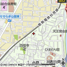 兵庫県川西市小戸3丁目17周辺の地図