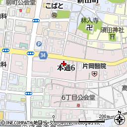 甲賀京染店周辺の地図
