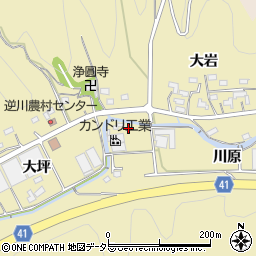 愛知県額田郡幸田町逆川川原27周辺の地図