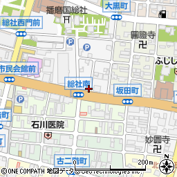 兵庫県姫路市総社本町18周辺の地図