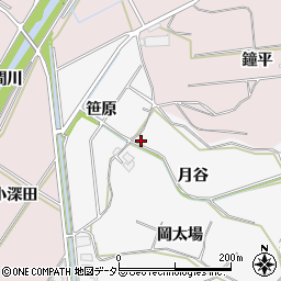 愛知県豊橋市石巻小野田町月谷周辺の地図