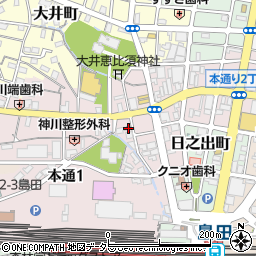 島田本通郵便局周辺の地図