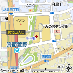 鶴橋風月 箕面店周辺の地図