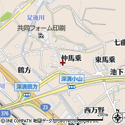 愛知県額田郡幸田町深溝仲馬乗12-4周辺の地図