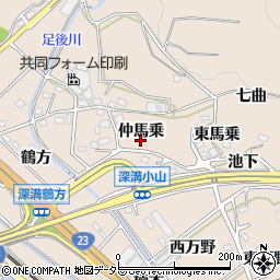 愛知県額田郡幸田町深溝仲馬乗12-2周辺の地図