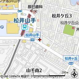 田辺警察署松井山手交番周辺の地図