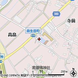 麻生田揚水機場周辺の地図